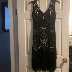 Metme Women’s 1920’s Vintage Flapper Dress Fringe Beaded Dress